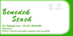 benedek stoch business card